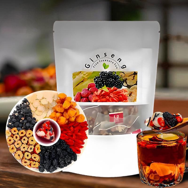 Herbal Tea For Wellness - Chá de Ginseng Cinco Tesouros: Energia