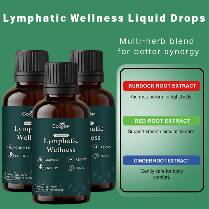 Herbal Wellness Drops - Gotas Líquidas de Suporte Linfático 60ml,