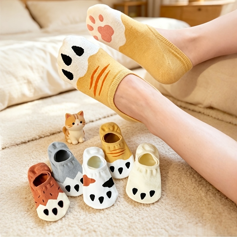Cat Claw Bark - Meias Invisíveis Femininas com Estampa de