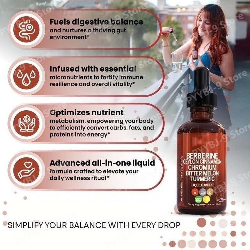 Gotas Líquidas de Berberina, C - Herbal Wellness Drops avaliação e preço